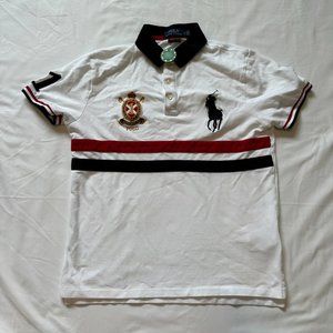 Ralph Lauren Polo Classic 1967 Crest Custom Slim Fit White Polo M